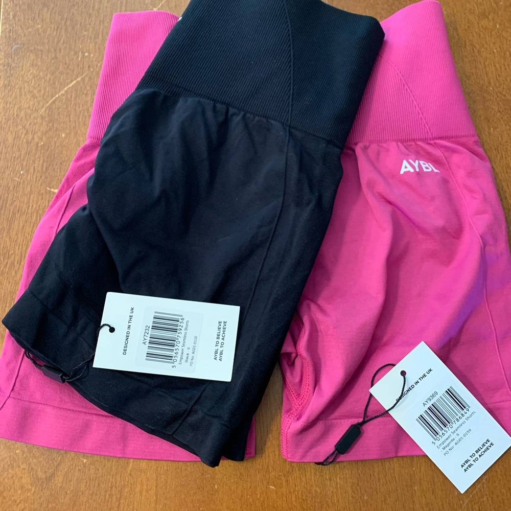 AYBL Fuchsia and Black Workout Shorts